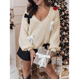 DStreet Sweter damski one size PUREBOW beżowy | Shoptok.si