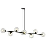  Visilica na sajli ROSSI 8xE14/10W/230V crna/prozirna | Eponuda.com