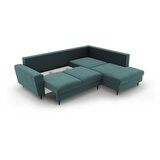 Cosmopolitan Design Petrolej zelena baršunasti sklopiva/s prostorom za odlaganje kutna garnitura (s desnim kutom/u obliku slova L) Kyoto – | shoptok.hr