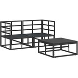  Sjedeća garnitura za vrt 3 pcs Crna Metal | shoptok.hr