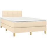  Box spring s madracem LED krem 120 x 200 cm od tkanine | shoptok.hr