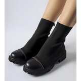 Gemre Black sock boots with rhinestones Vail | shoptok.hr