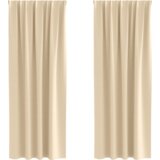vidaXL Zavjese sa zavjesama 2 pcs Krema 245 x 140 cm Poliester | shoptok.hr
