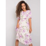 Fashion Hunters Light beige dress with flowers from Yael | Shoptok.si