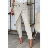Fenzy Elegantne Hlače S Volanima, Krem Boje | shoptok.hr