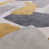 Asiatic Carpets Oker rumena/siva ročno tkana preproga iz recikliranih vlaken 120x170 cm Romy – | Shoptok.si
