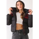 Dewberry Z6649 WOMEN'S COAT-BLACK-BURGUNDY | shoptok.hr