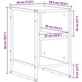  Noćni ormarić 2 pcs Dimni hrast 39.5 x 30 x 50 cm | shoptok.hr