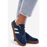 EVENTO Women's Suede Sneakers on Platform Dark Blue Sylviona | shoptok.hr