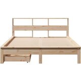 vidaXL Knjižna postelja brez vzmetnice 140x200 cm trdna borovina | Shoptok.si