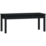 vidaXL Vrtna klupa crna 109x44x45 cm od masivne borovine | shoptok.hr