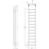 Sapho kupatilski radijator metro light 150x30 cm bela | Eponuda.com