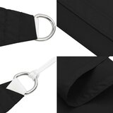  Senčno jadro oksford blago kvadratno 5x5 m črno, (20609490) | Shoptok.si