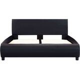  Posteljni okvir LED črno umetno usnje 140x200 cm | Shoptok.si