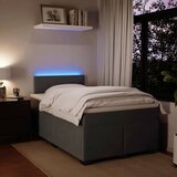 Box spring krevet s madracem tamnosivi 120 x 200 cm baršunasti | shoptok.hr