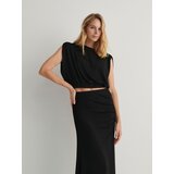 Reserved pletena majica - črna | Shoptok.si