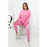 Kesi Set cotton sweatshirt + leggings light pink Cene