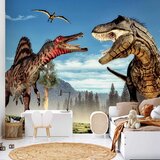  Foto tapeta - Fighting Dinosaurs 400x280 Standard | shoptok.hr