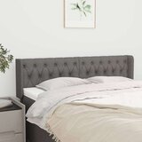  Uzglavlje s ušima tamnosivo 147x16x78/88 cm od tkanine | shoptok.hr