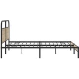 Metalni okvir kreveta bez madraca boja hrasta 200x200 cm | shoptok.hr
