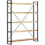 Police za knjige s 5 razina 140x30x180 cm masivno drvo manga | shoptok.hr