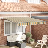 vidaXL avtomatska retraktibilna tenda zelena in rumena 350x250 cm, zamenjava tende za okvir 3,5x2,5 m zelena in rumena | Shoptok.si