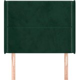  Uzglavlje s ušima tamnozeleno 103x16x118/128 cm baršunasto | Eponuda.com
