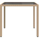  Vrtni stol 90 x 90 x 75 cm od kaljenog stakla i poliratana bež | shoptok.hr