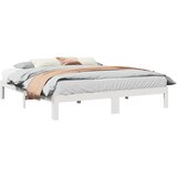 vidaXL Posteljni okvir brez vzmetnice bel 180x200 cm trdna borovina | Shoptok.si