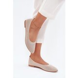 Boto Mesh Fabric Ballet Flats Women's Beige Sarina Cene
