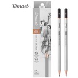 Deli GRAFITNA OLOVKA ZA SKICIRANJE 6B DMAST PEBEO 1/12 EC392-6B | ePonuda.com