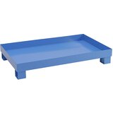 eurokraft basic Prestrezna kadica za 60 l, DxŠxV 800 x 1300 x 205 mm, brez certifikata, modro praškasto lakirana, brez mrežaste rešetke | Shoptok.si