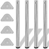 vidaXL 242142 4 Height Adjustable Table Legs Chrome 710 mm Cijene