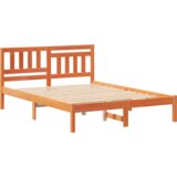  Konstrukcija postelje z vzglavjem Voskast rjav 120 x 200 cm, (5000127268) | Shoptok.si