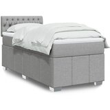 Maison Chic Box spring postelja - Vzmetna postelja z vzmetnico svetlo siva 80x200 cm blago SL11356, (21900989) | Shoptok.si