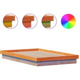 Furnova LED posteljni okvir voščeno rjav 120x190 cm trdna borovina, (21944042) | Shoptok.si