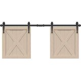 vidaXL Komplet za drsna vrata omare 122 cm ogljikovo jeklo Cene