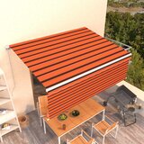 vidaXL Ročno zložljiva tenda s senčilom 4x3 m oranžna in rjava Cene