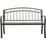  Vrtna klupa sa stolićem siva 120 cm čelična | Eponuda.com