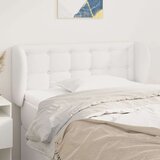  Vzglavje z ušesi belo 103x23x78/88 cm umetno usnje, (20735179) | Shoptok.si