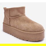 Kesi Leather snow boots on platform beige Corcoran Cijene