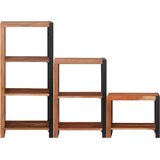  Polica 3 pcs Smeđa 50 x 30 x 110 cm Čvrsto drvo akacije | shoptok.hr