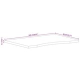 vidaXL Mizna plošča ukrivljena 100x80x2,5 cm trden mangov les | Shoptok.si
