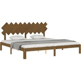  Okvir kreveta s uzglavljem boja meda 200x200cm od masivnog drva | Eponuda.com