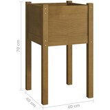  Vrtne sadilice 2 kom boja meda 40x40x70 cm od masivne borovine | shoptok.hr
