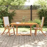 Maison Chic Zložljivi Vrtni Stoli - Stol za vrti 2 kosa trden akacijev les in tekstil JS2695, (21876172) | Shoptok.si