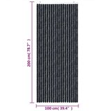 vidaXL Zastor protiv muha antracit 100 x 200 cm od šenila | shoptok.hr
