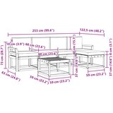  Set vanjskih sofa 6 kom. Bijela i bež | shoptok.hr