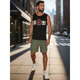 DStreet Męska koszulka bez rękawów czarna | Shoptok.si
