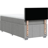  Krevet s oprugama i madracem svjetlosivi 100x200 cm od tkanine | shoptok.hr